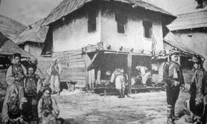 Дућан у босанском селу. Илустрација из 1896.