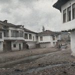 Турске куће на другој страни Виљуша потока, Приштина, 4. мај 1913. (фото www.albert-kahn.hauts-de-seine.fr)